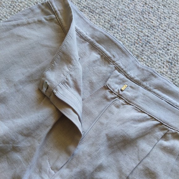 Cotton/Linen cropped pants , lightweight slacks, NWT made in Italy - Picture 5 of 5